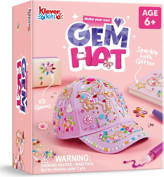 Joyfy Decorate Your Own Baseball Cap Art Kit With Gems And Stickers