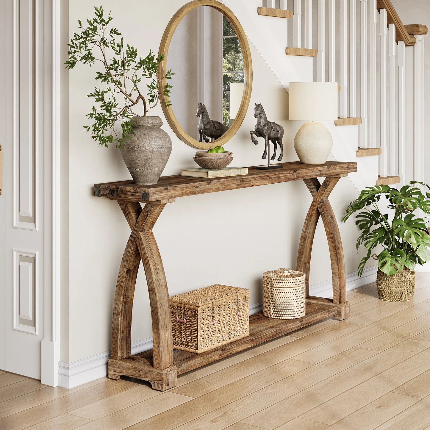 Tribesigns Solid Wood Console Table For Entryway And Living Room