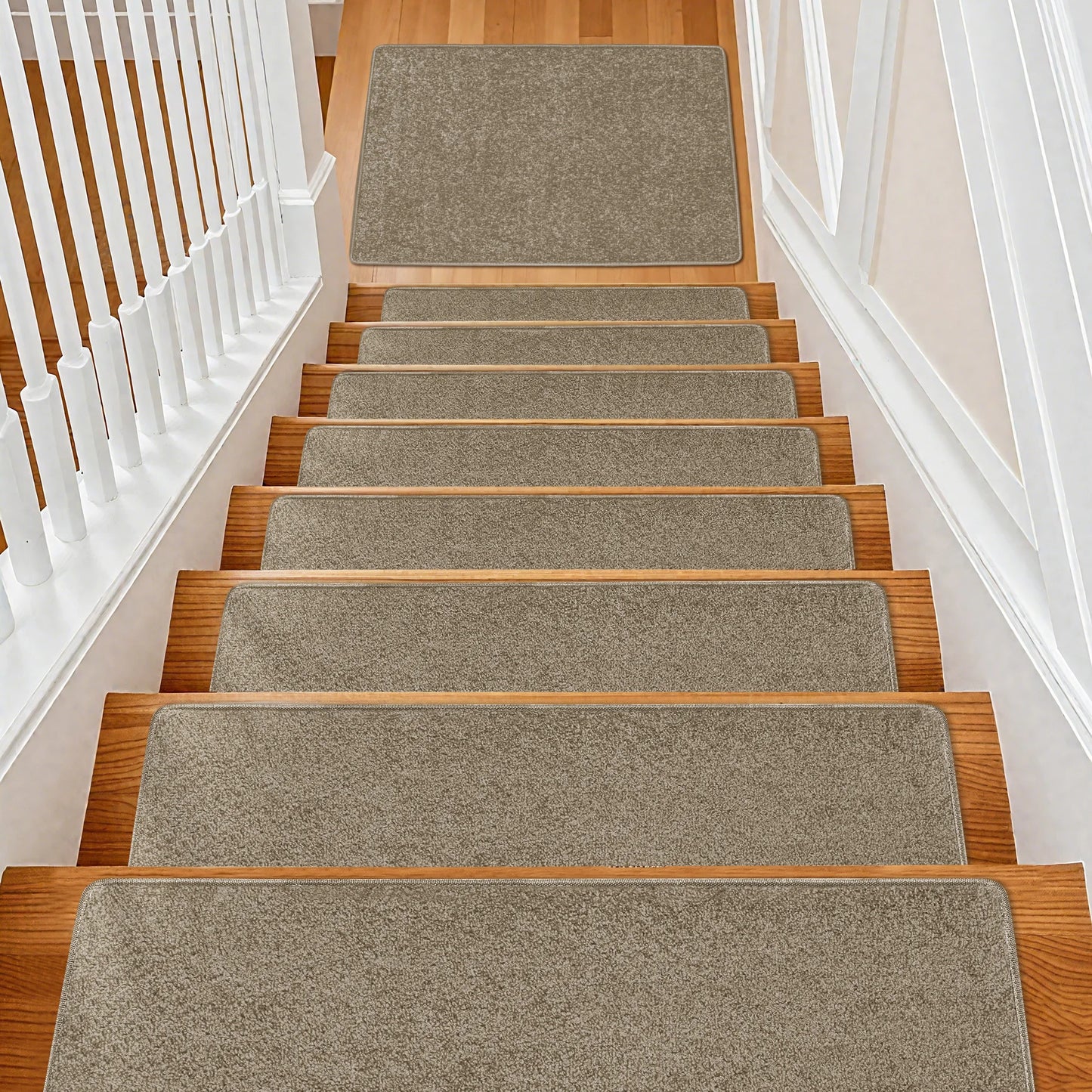 Non Slip Carpet Stair Treads Indoor Use Washable Reusable