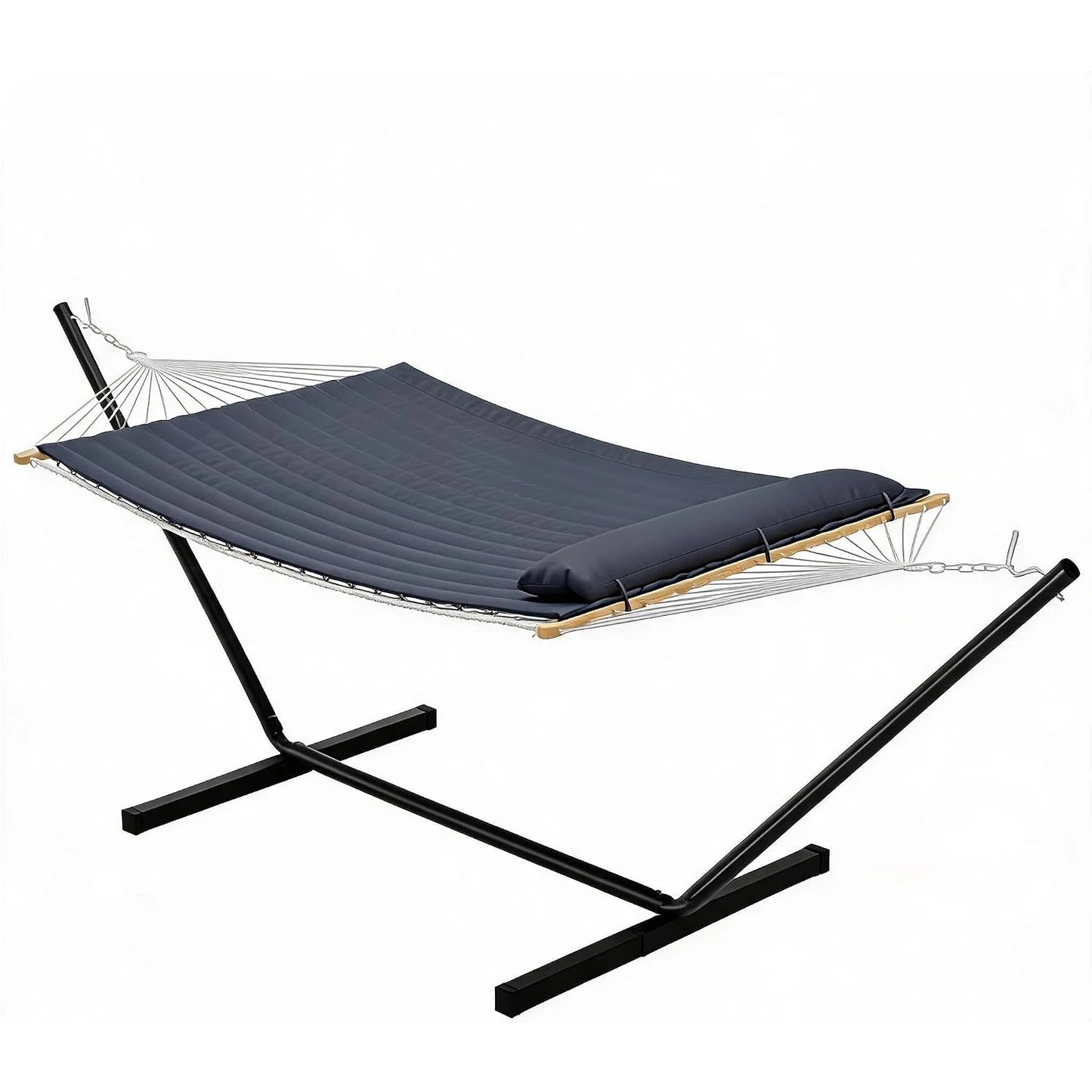 HiMISS Portable Double Hammock With Stand For Outdoor Patio Garden