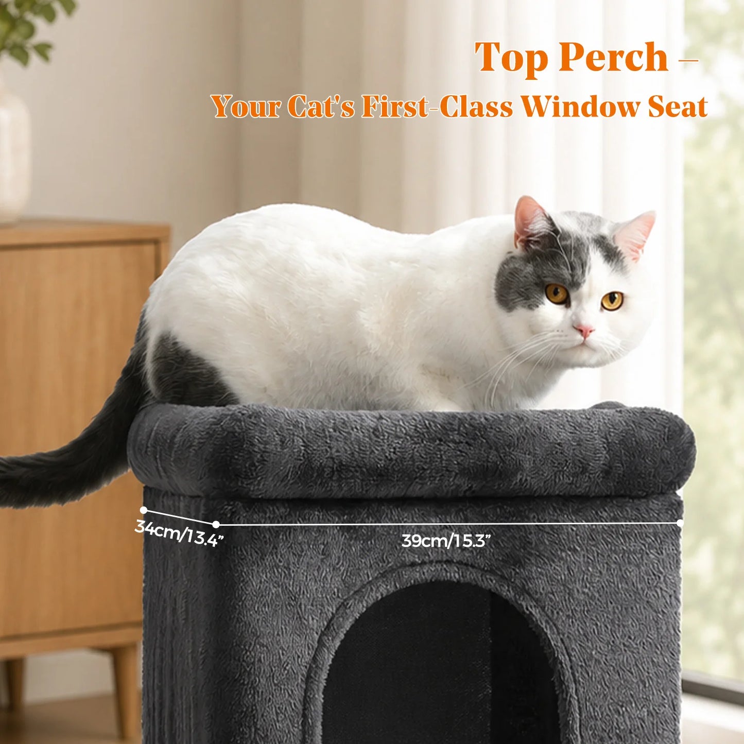 Pawz Road Cat Tower With Dual Condos And Sisal Scratching Post
