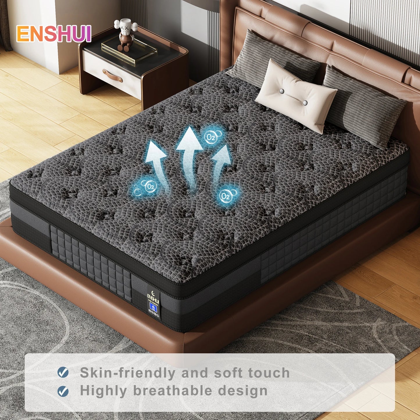 Memory Foam Gel Mattress For Back Pain Relief Orthopedic Support