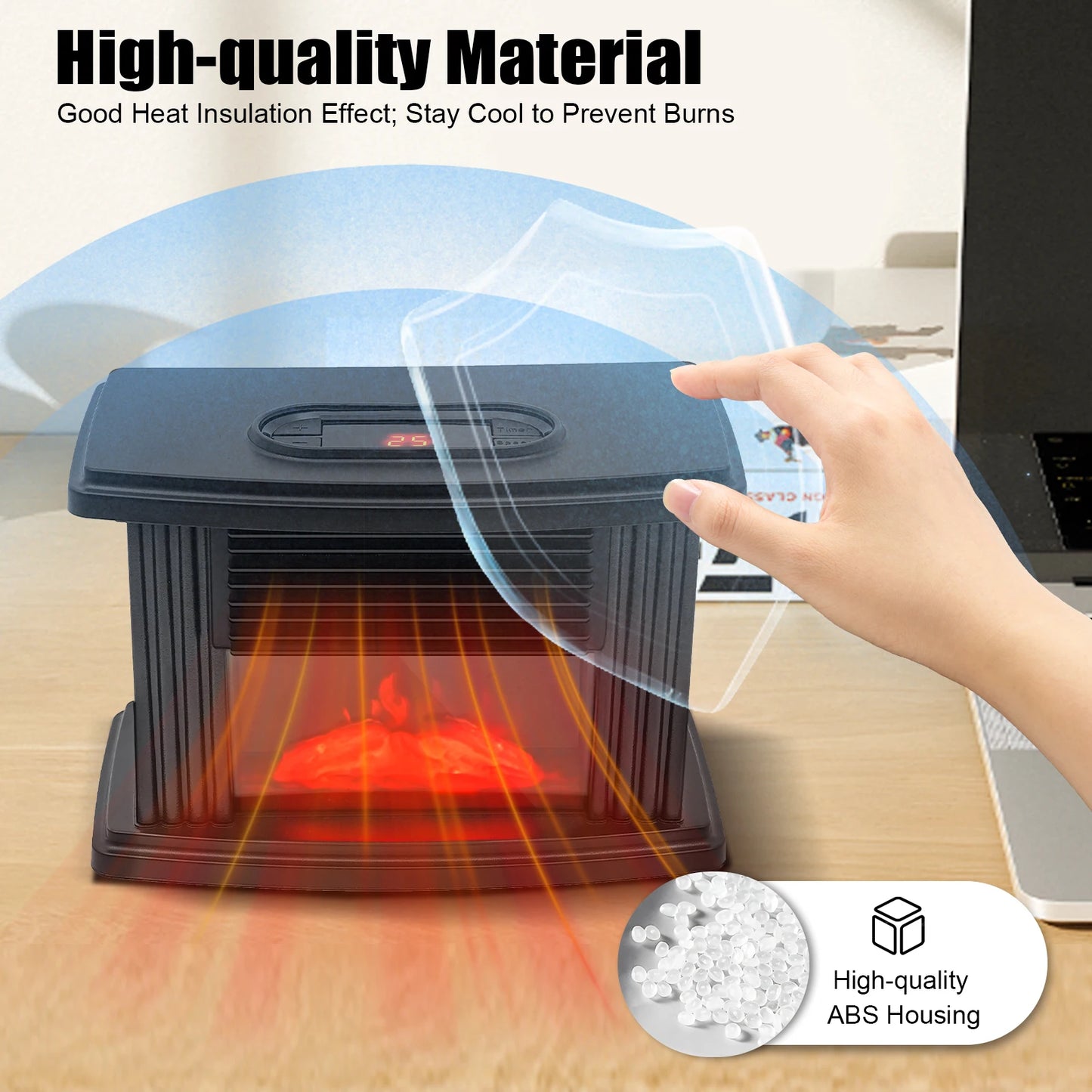 Sweetmile 1000W Electric Heater Fan For Small Rooms
