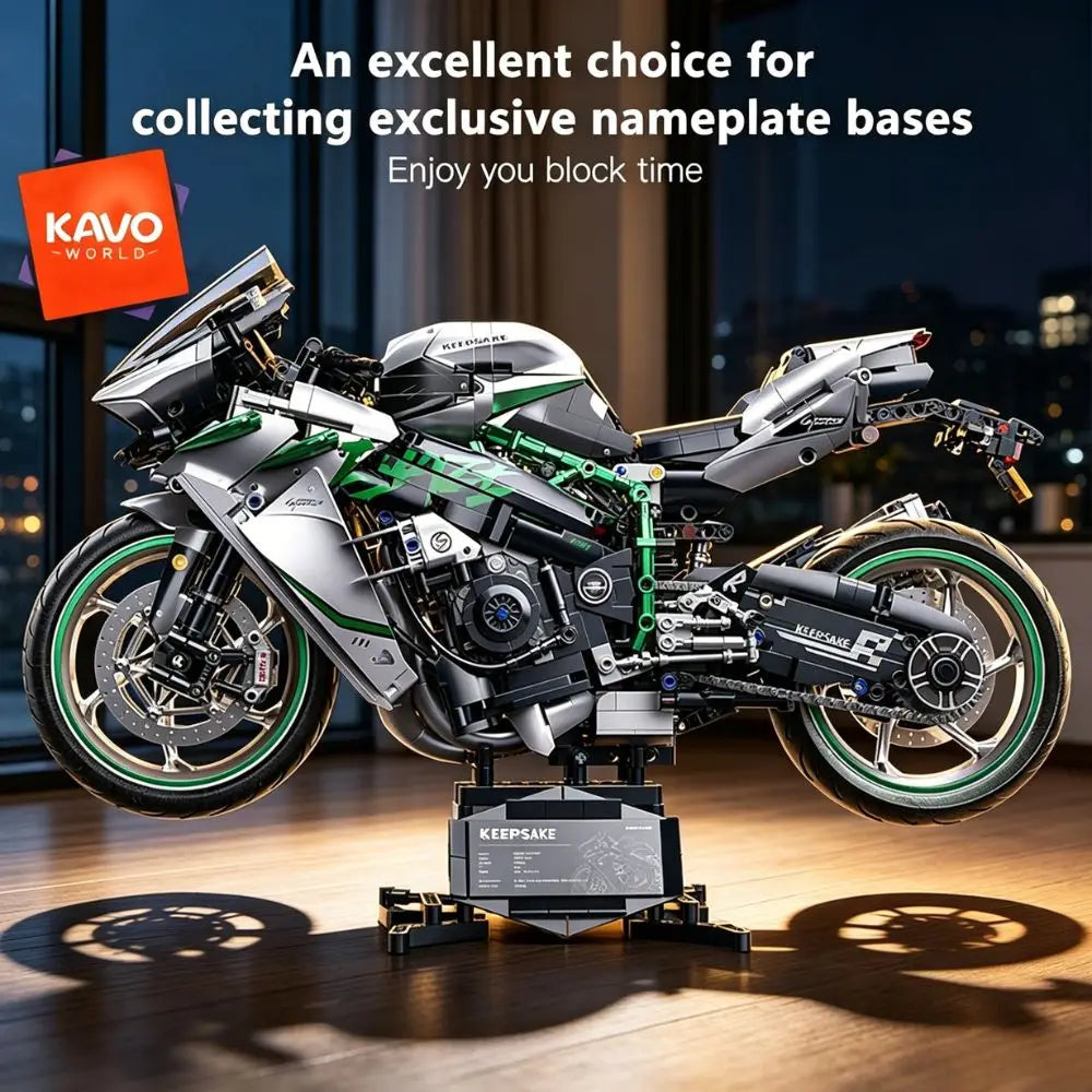 KA Kavoworld Classic Locomotive Motorcycle Building Blocks Kit