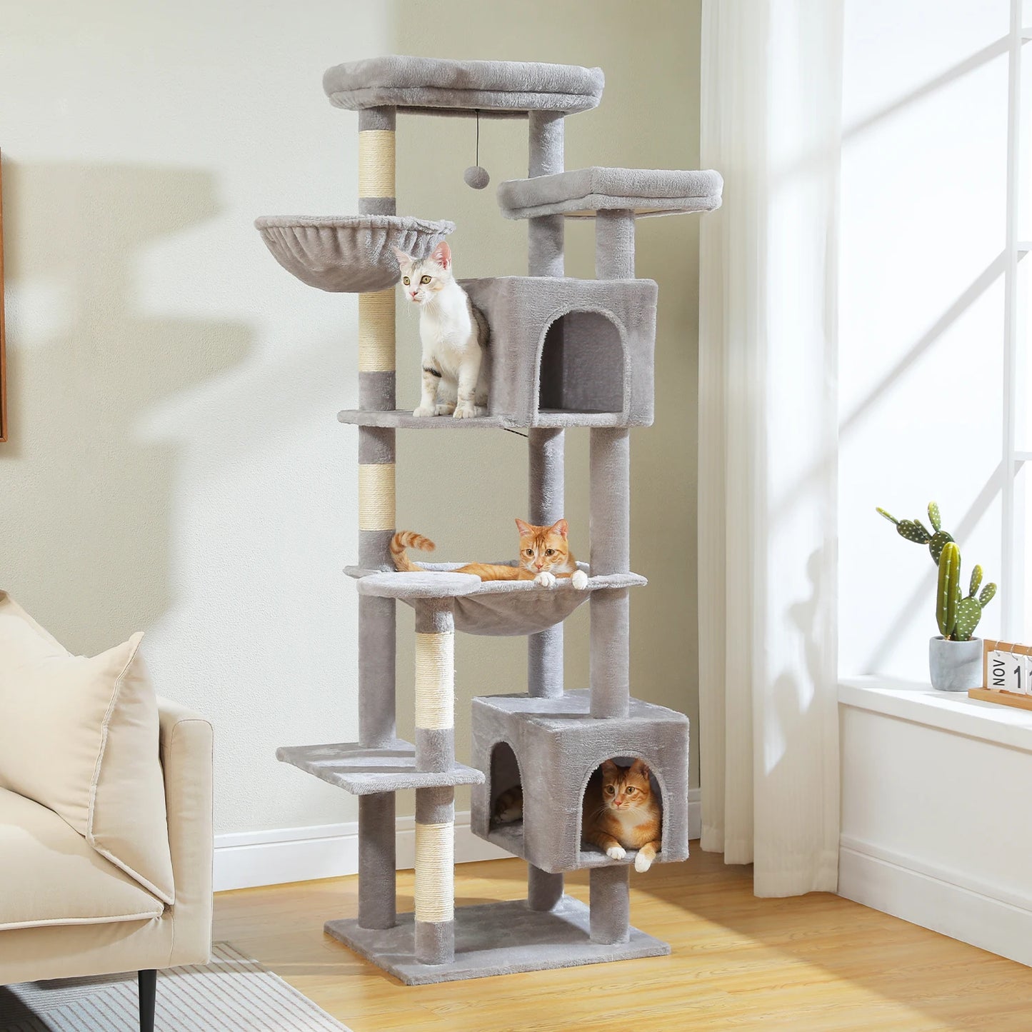 PAWZ Road Large Cat Tree Tower With Scratching Posts