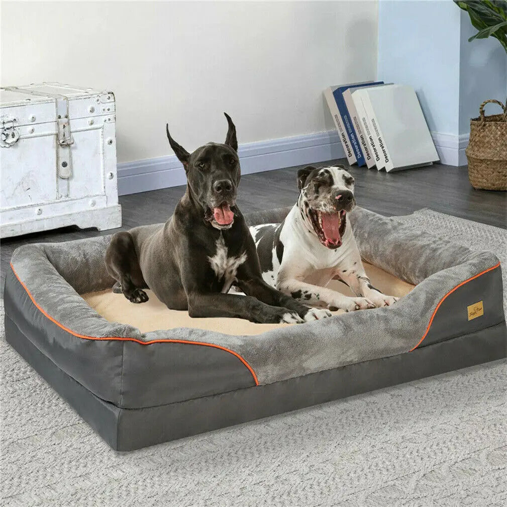 BORWART CN Orthopedic Memory Foam Dog Bed Waterproof Removable Cover