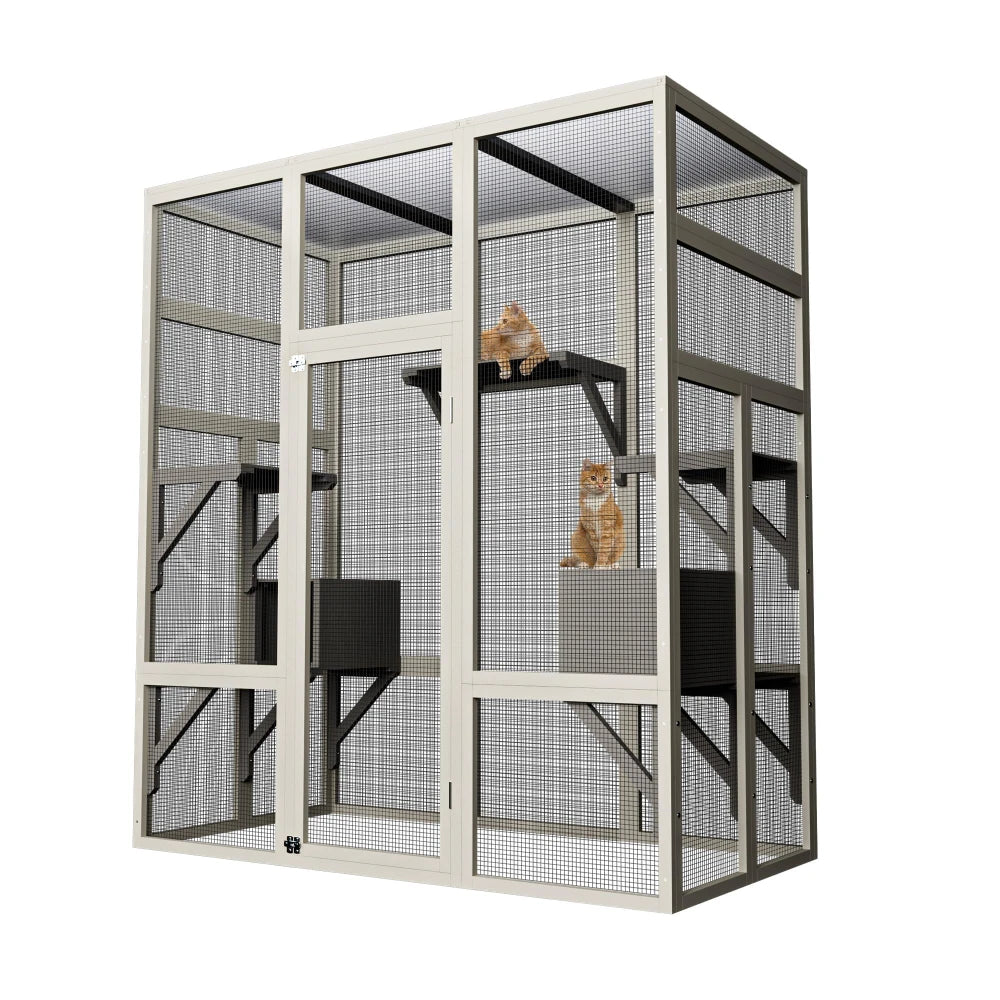 HiMISS Waterproof Walk-In Cat Enclosure Catio Multi-Platform