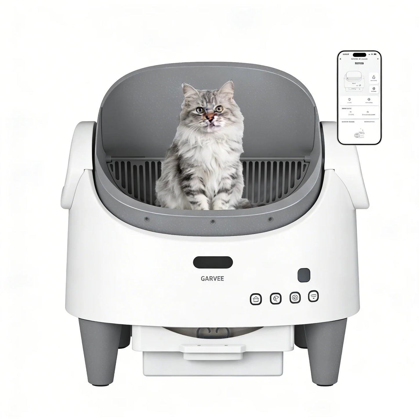 HiMISS Self Cleaning Smart Litter Box App Controlled Odor Free Cat Toilet