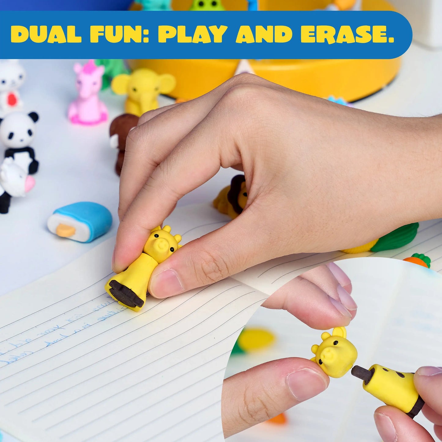 Joyfy 3D Animal Erasers Set For School Party Favors