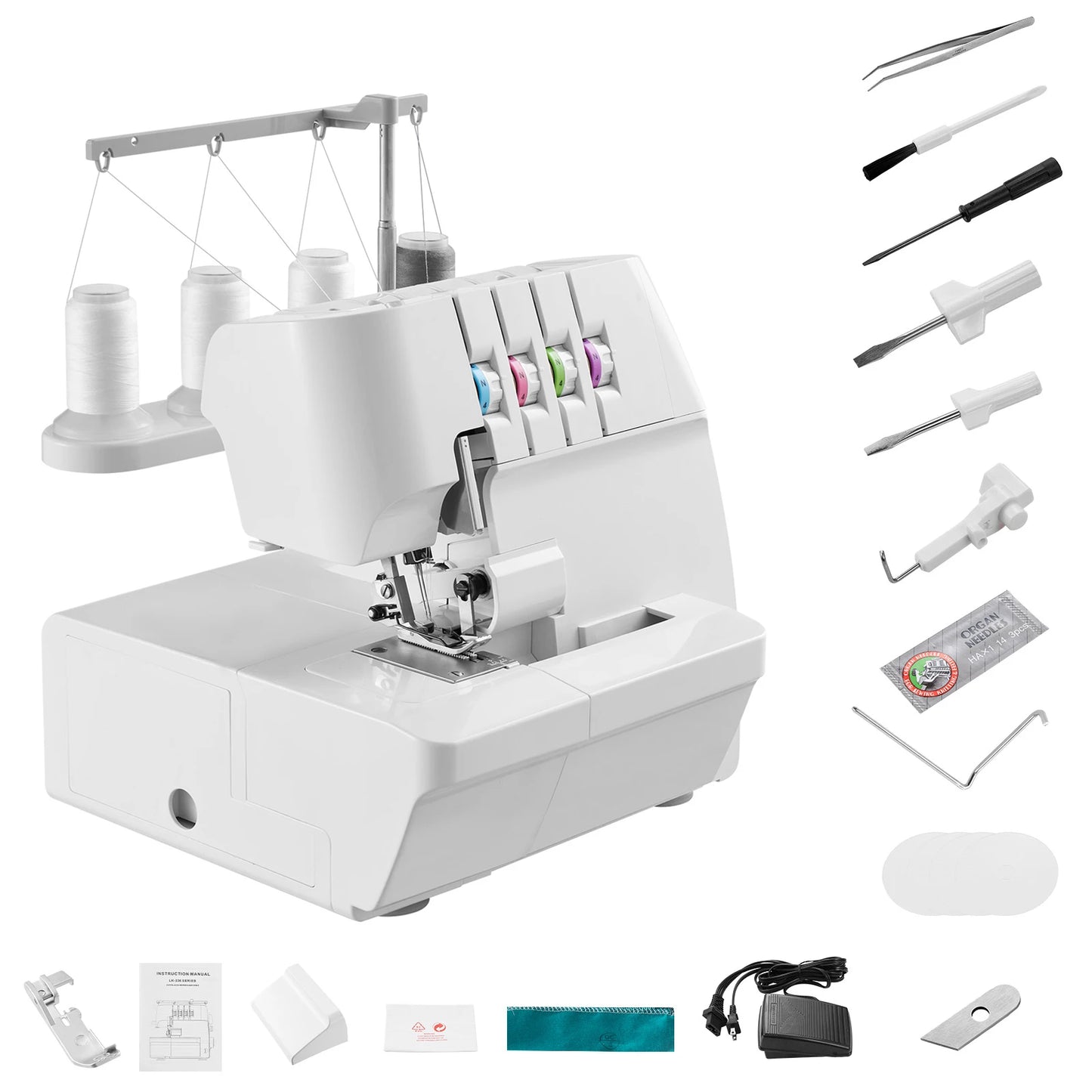 SucceBuy Serger Overlock Sewing Machine 2 3 4 Thread