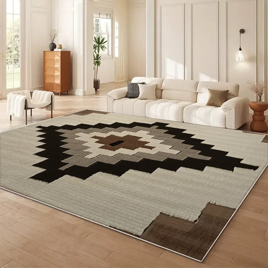 VIKAMA Moroccan Geometry Area Rug For Living Room Decor