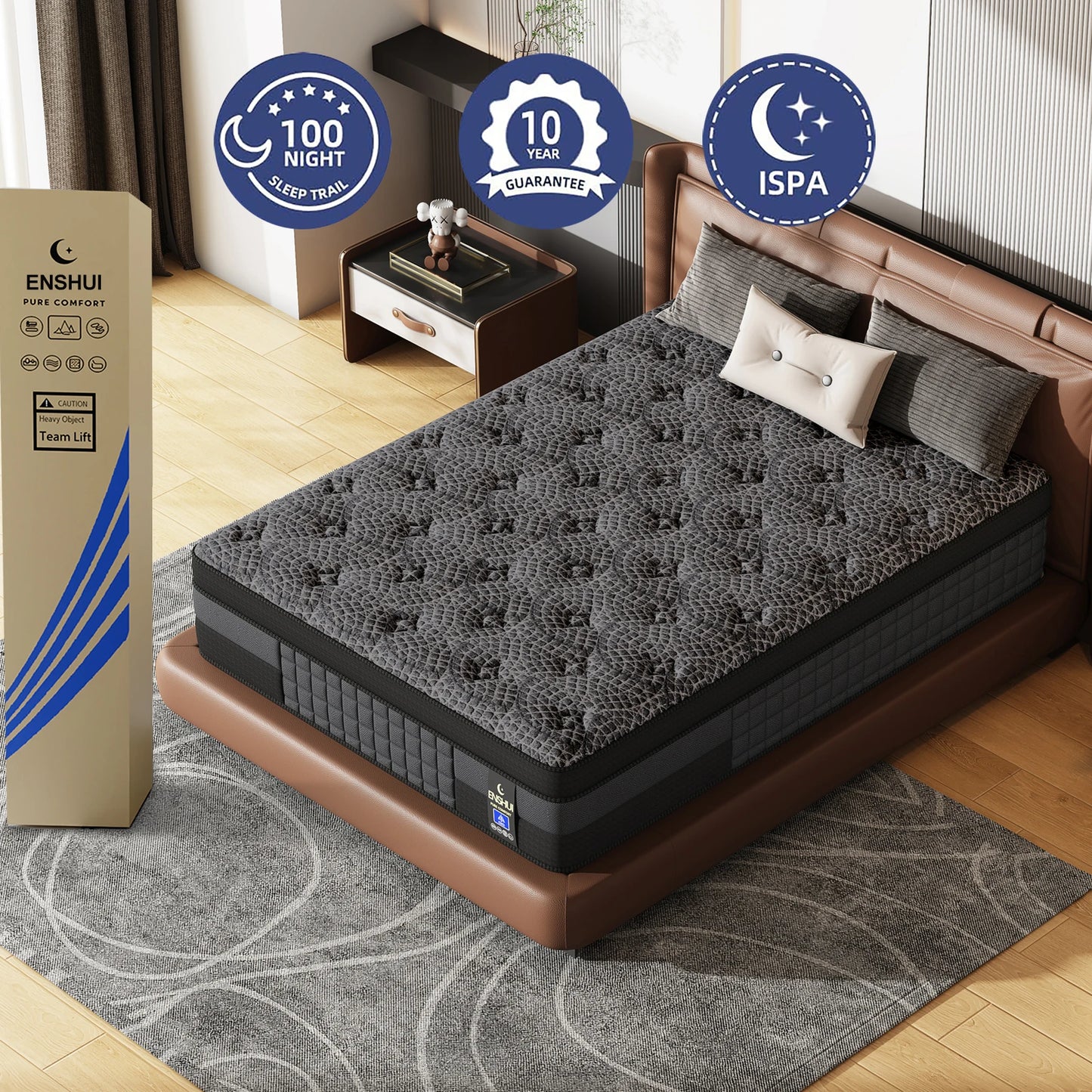 Memory Foam Gel Mattress For Back Pain Relief Orthopedic Support