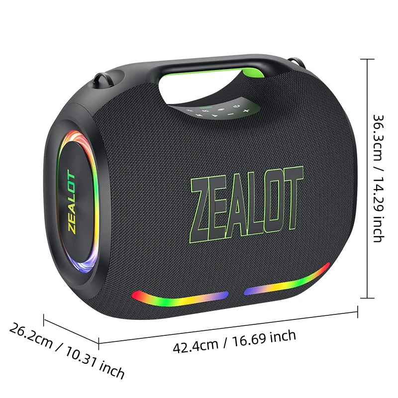 Zealot 400W Portable Bluetooth Speaker With 48000mAh Power Bank