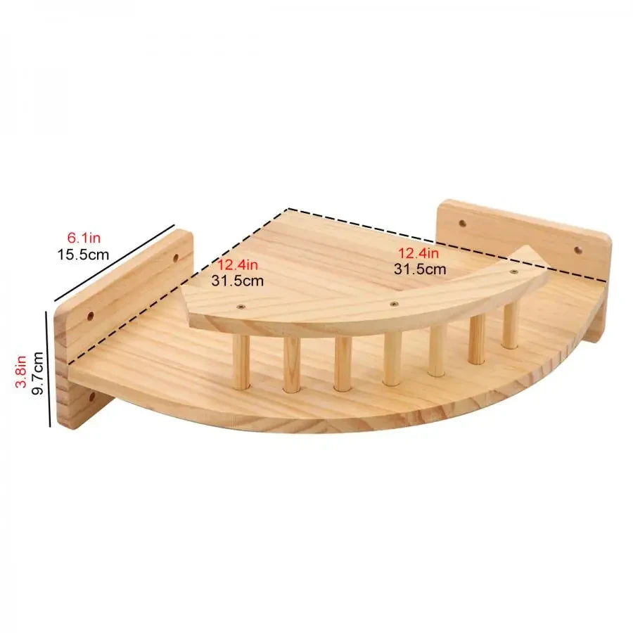 CWV Corner Cat Tree With Steps Wall Mounted Indoor Furniture