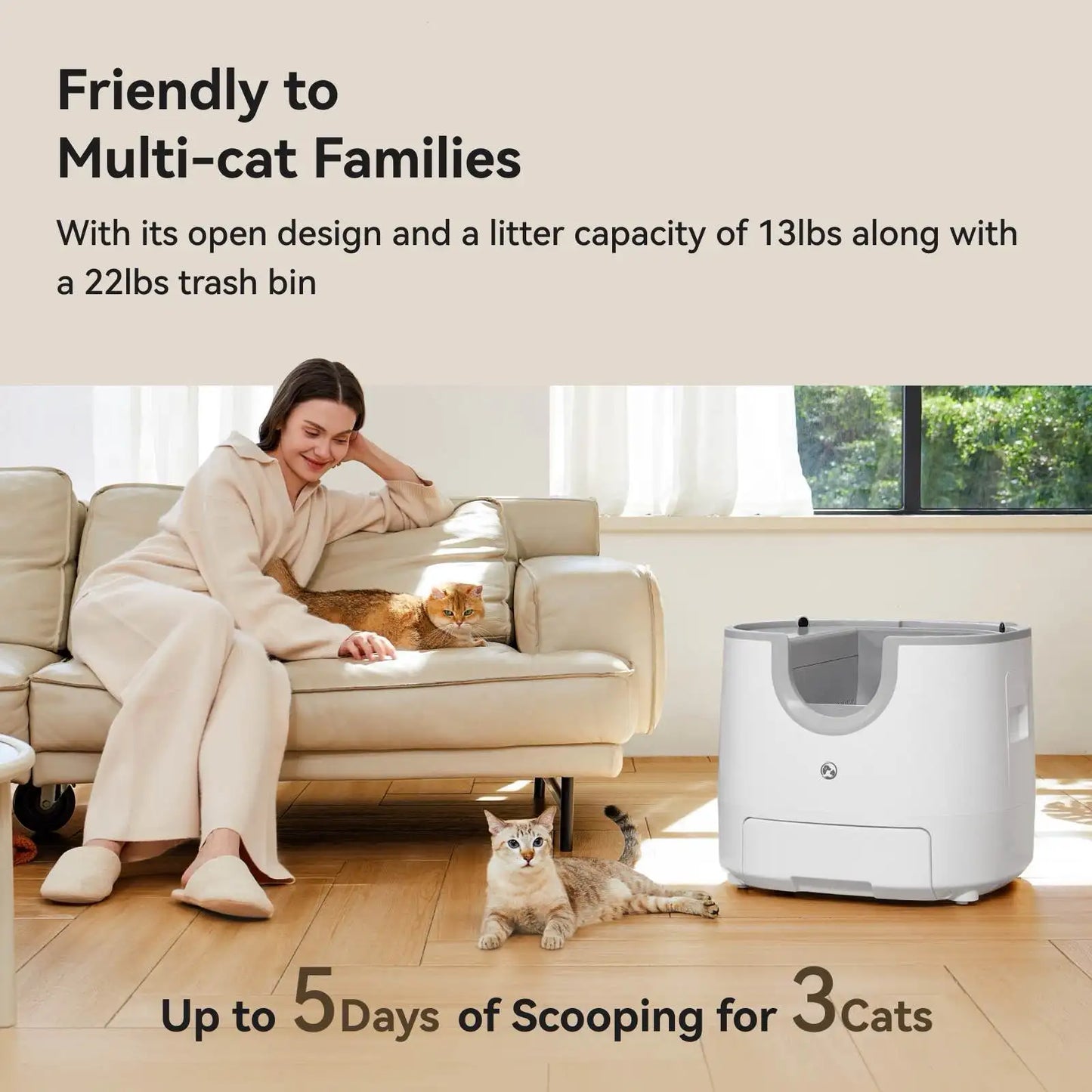 Furoomate Automatic Self Cleaning Cat Litter Box For Pets