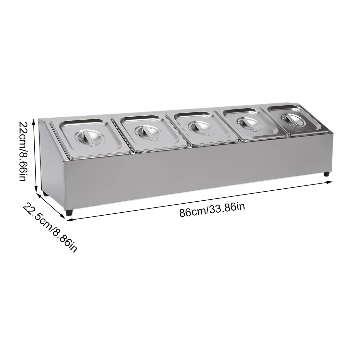 Stainless Steel Spice Rack Organizer With 5 Pans And Lids