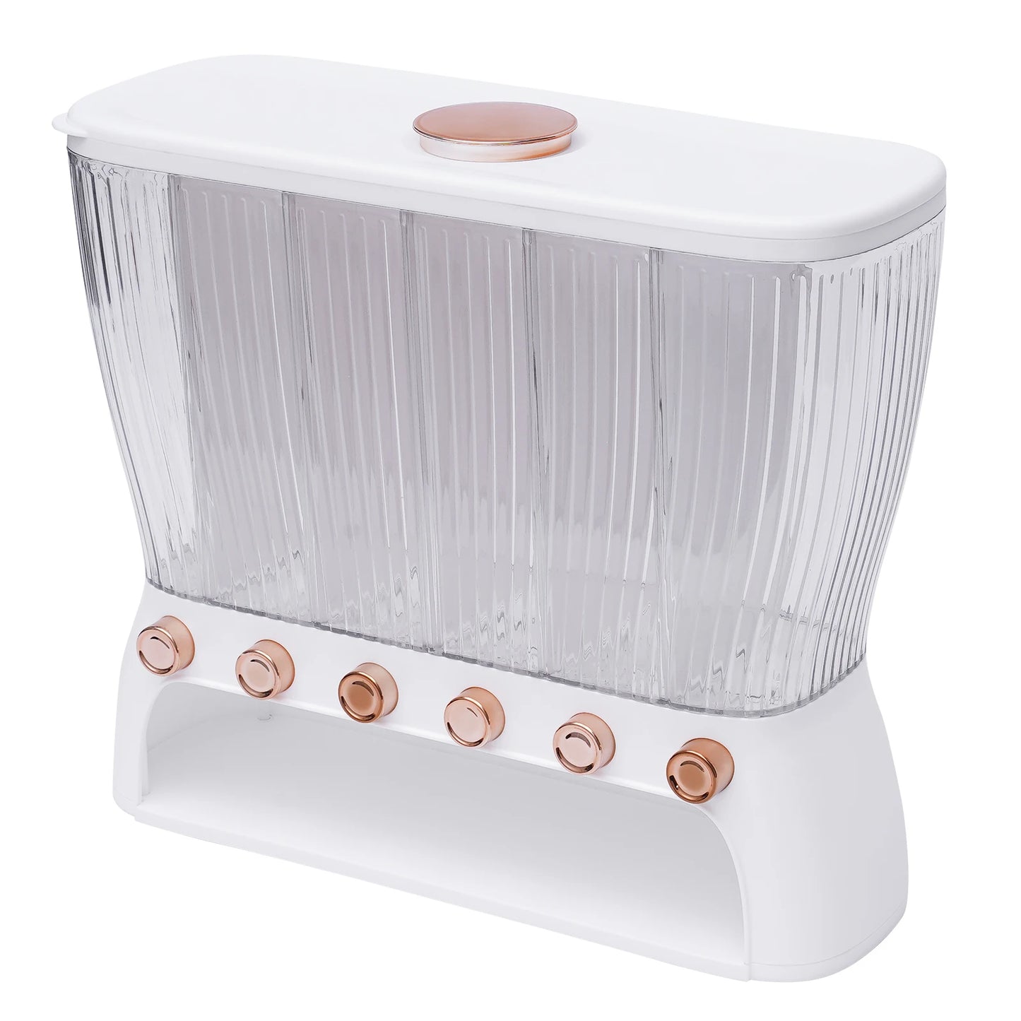 Six Grid Dry Food Dispenser Wall Mounted Organizer With Cup