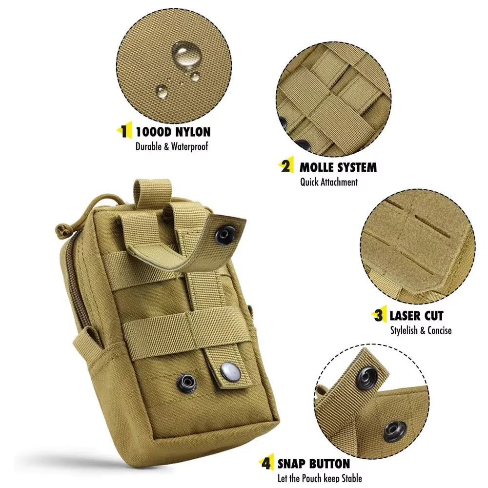 Dog Tactical Bags Set Molle Pouches for Harness Attachment Gear