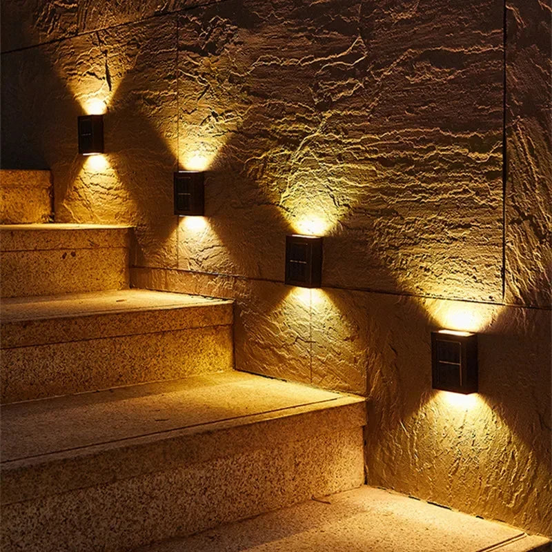 AlliLit Wall Solar Lights Outdoor LED Waterproof Garden Pathway