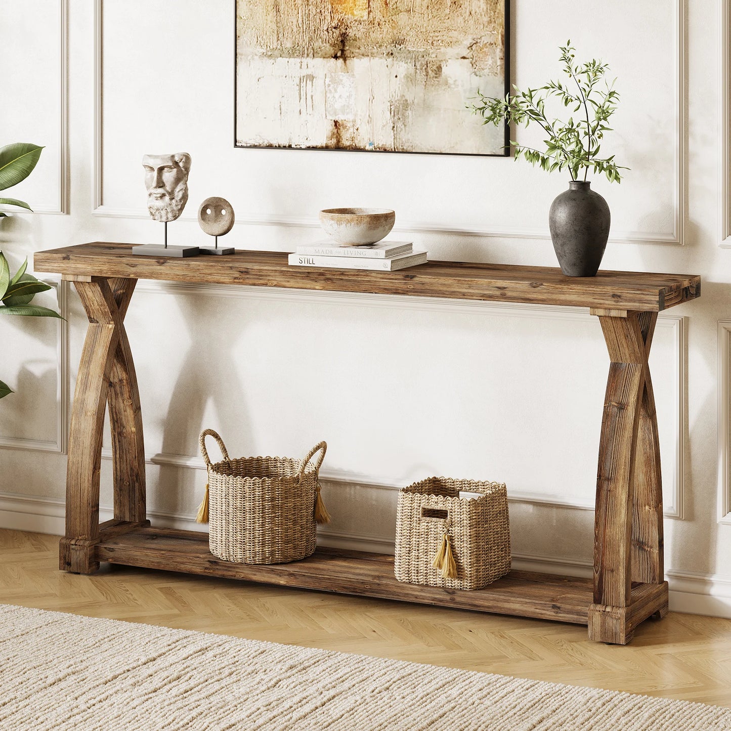 Tribesigns Solid Wood Console Table For Entryway And Living Room