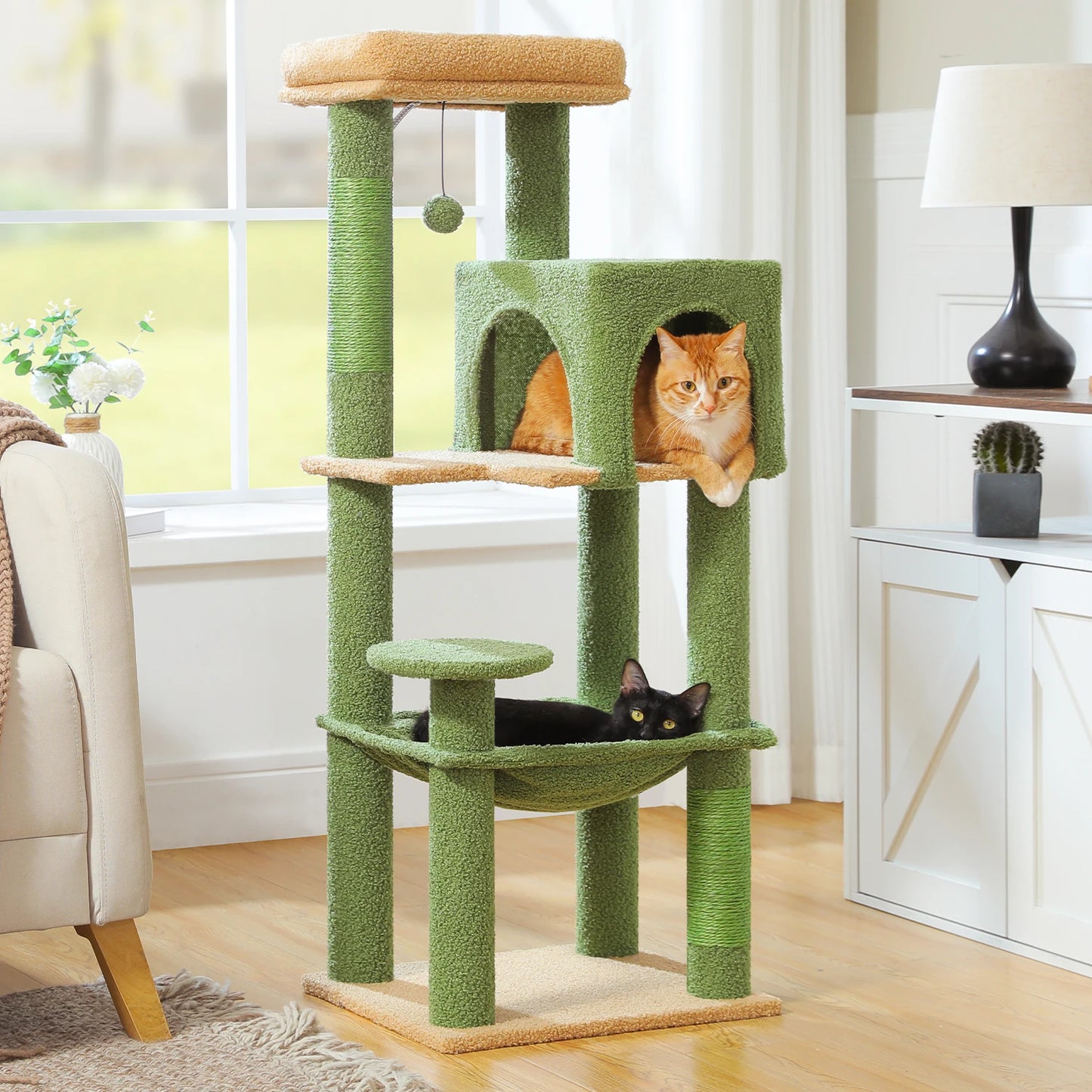 PAWZ Road Four Level Cat Tree With Sisal Posts