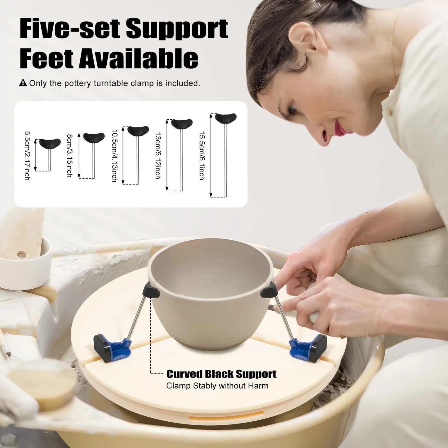 Portable Abs Pottery Turntable For Ceramic Trimming Holder