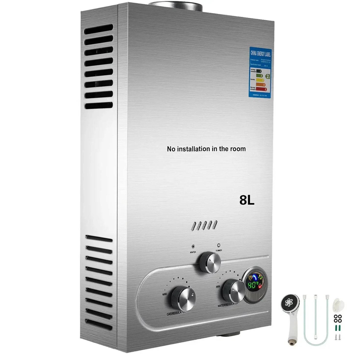 SIHAO Tankless LPG Propane Water Heater Portable Wall Mount