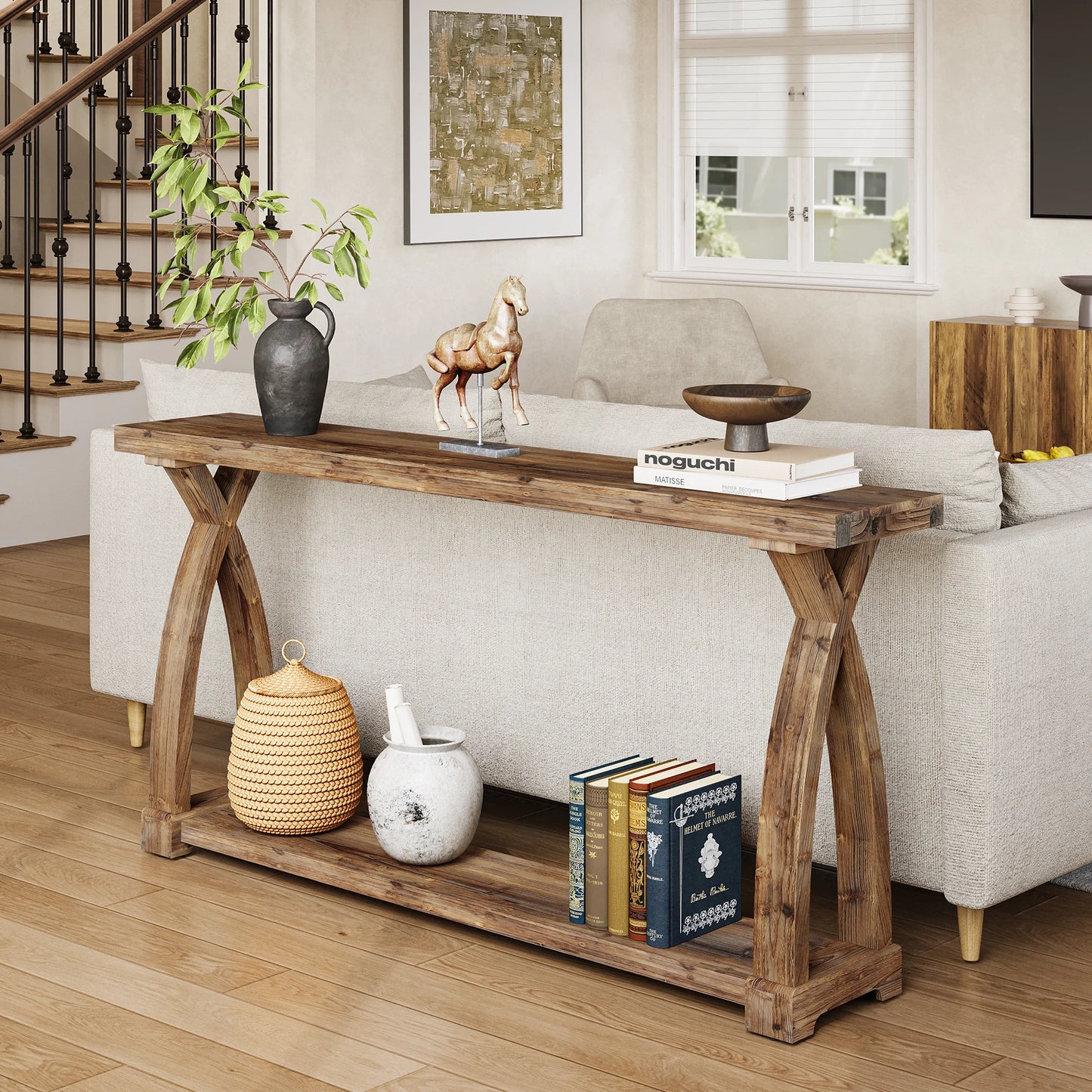 Tribesigns Solid Wood Console Table For Entryway And Living Room