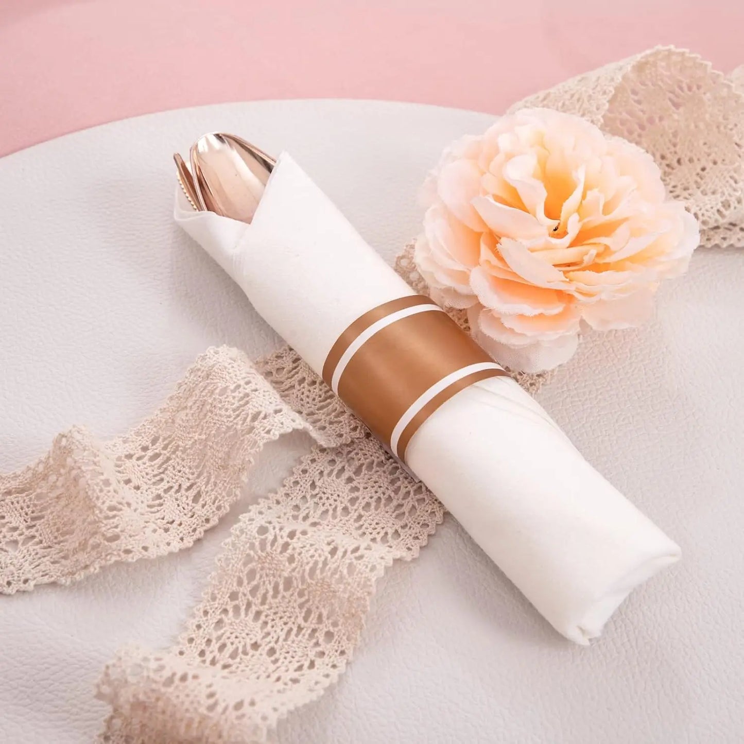Disposable Dinnerware Set 350Pcs Plates Cups Napkins Cutlery Party