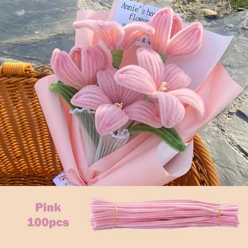 Colorful Chenille Stems Pipe Cleaners Set For DIY Crafts