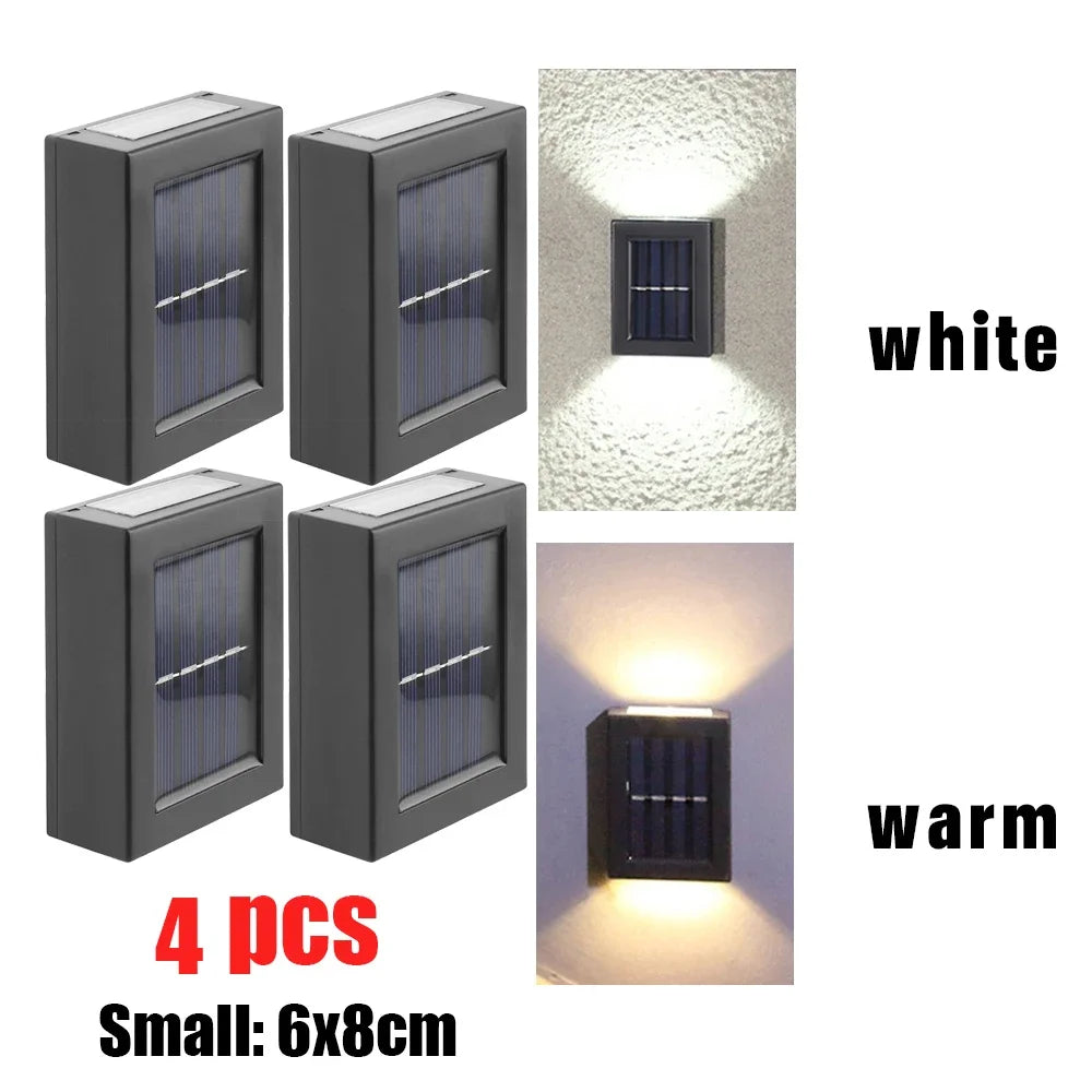 AlliLit Wall Solar Lights Outdoor LED Waterproof Garden Pathway