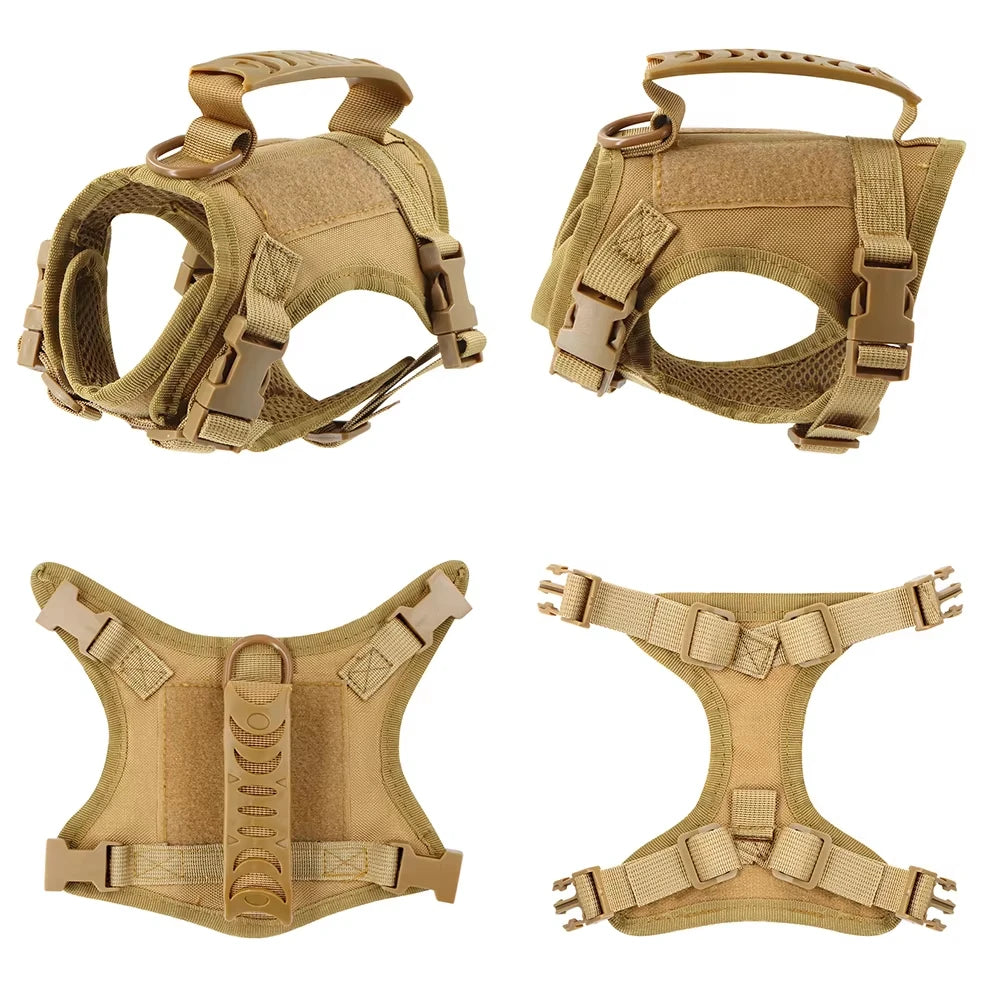 Tactical Cat Harness And Leash Set With Adjustable Straps For Pets