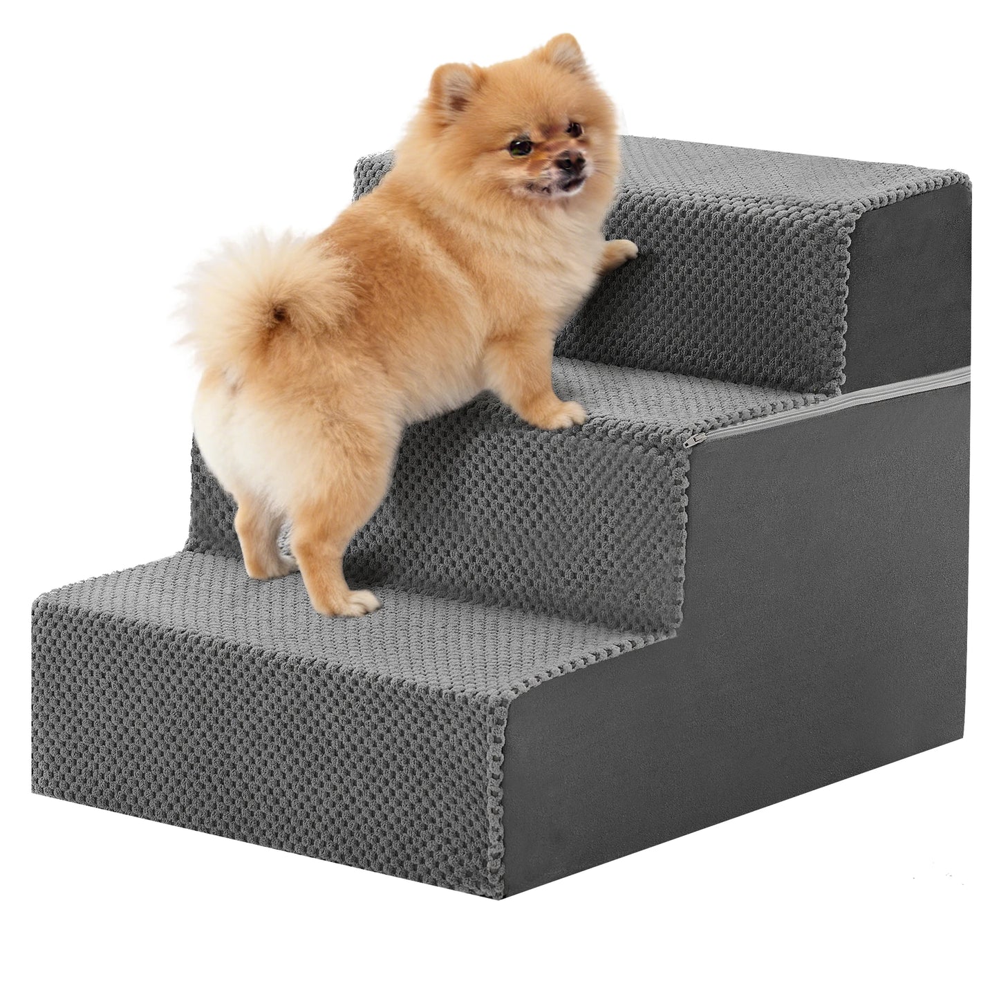 JHK 3-5 Step Right Angled Foam Dog Stairs For Home