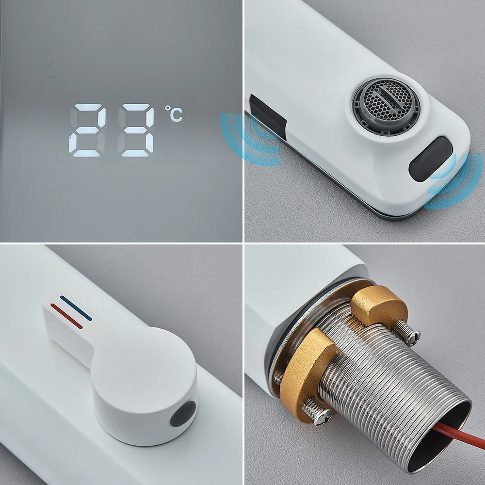 Uythner Smart Sensor Basin Faucet With Digital Display Touchless