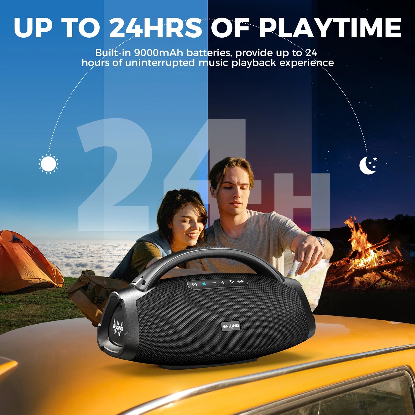 W-KING D20 Portable Bluetooth Speaker 200W Waterproof Outdoor Boombox