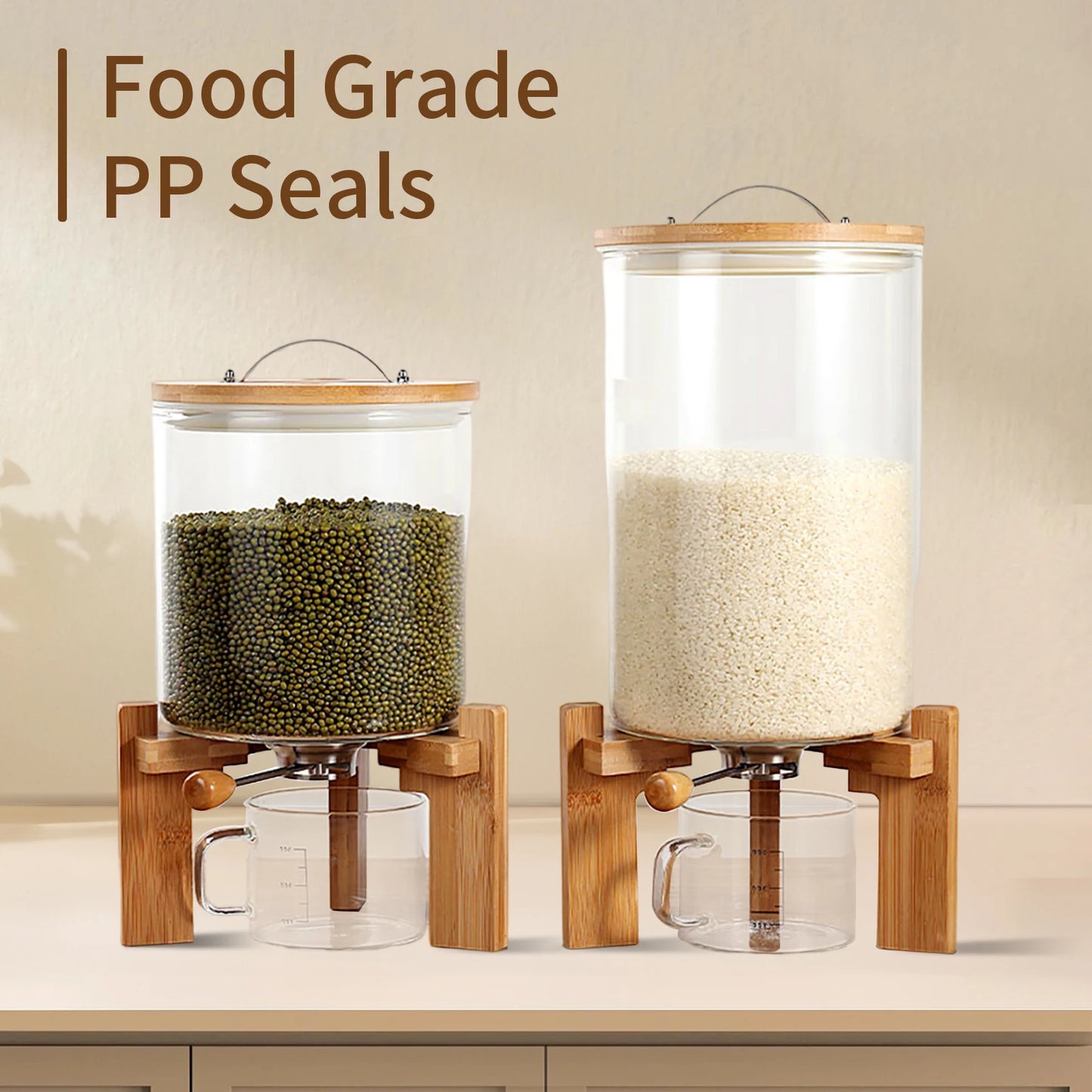 Glass Airtight Flour And Cereal Storage Container For Kitchen Organization