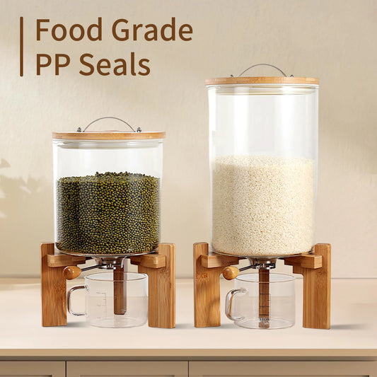 Glass Airtight Flour And Cereal Storage Container For Kitchen Organization
