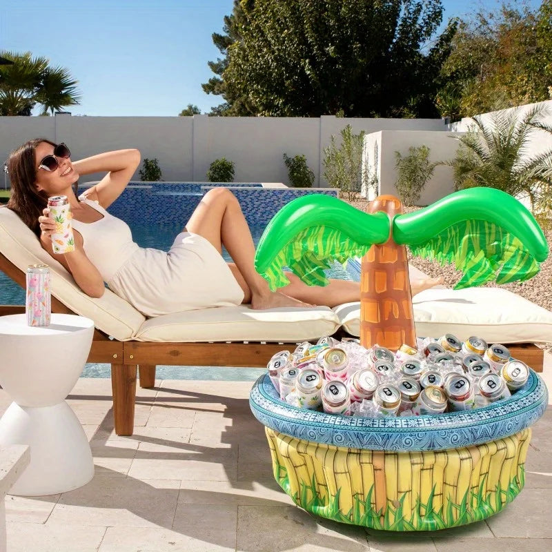 Joyfy Inflatable Palm Tree Cooler For Outdoor Luau Parties