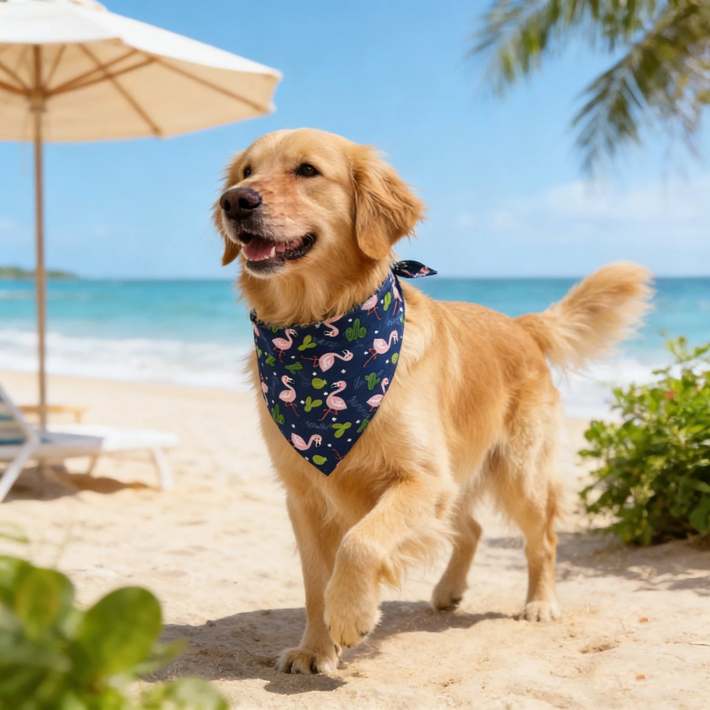Sucado Fruit Floral Dog Bandana Washable Soft Kerchief