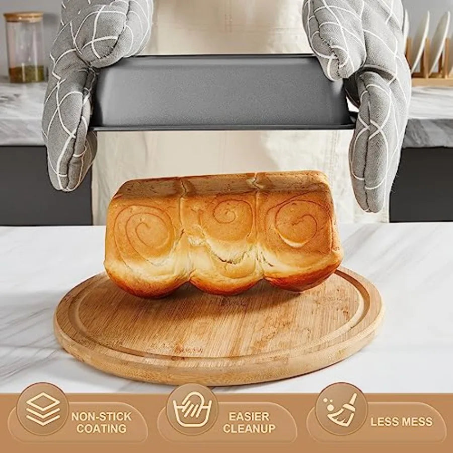 Nonstick Bakeware Set With Rack Includes Cookie Sheet Cake Pan