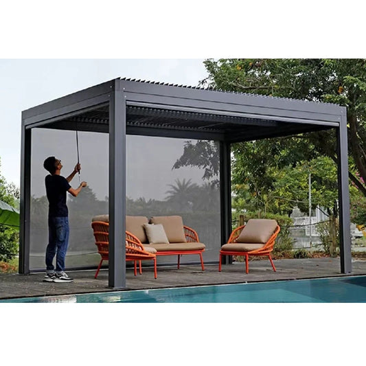 Bioclimatic Louver Aluminum Pergola For Outdoor Patios