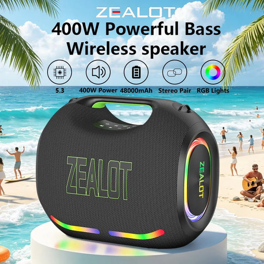Zealot 400W Portable Bluetooth Speaker With 48000mAh Power Bank