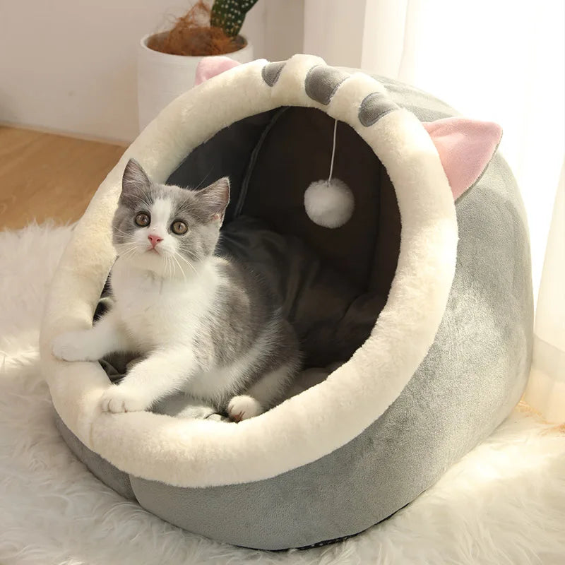Cartoon Cat Bed Foldable Washable Bed For Cats And Dogs