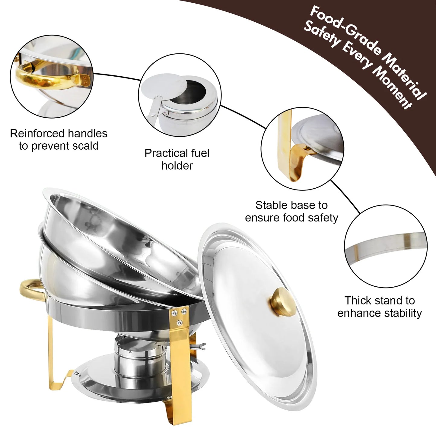 Stainless Steel Chafing Dish Buffet Warmer For Event Catering