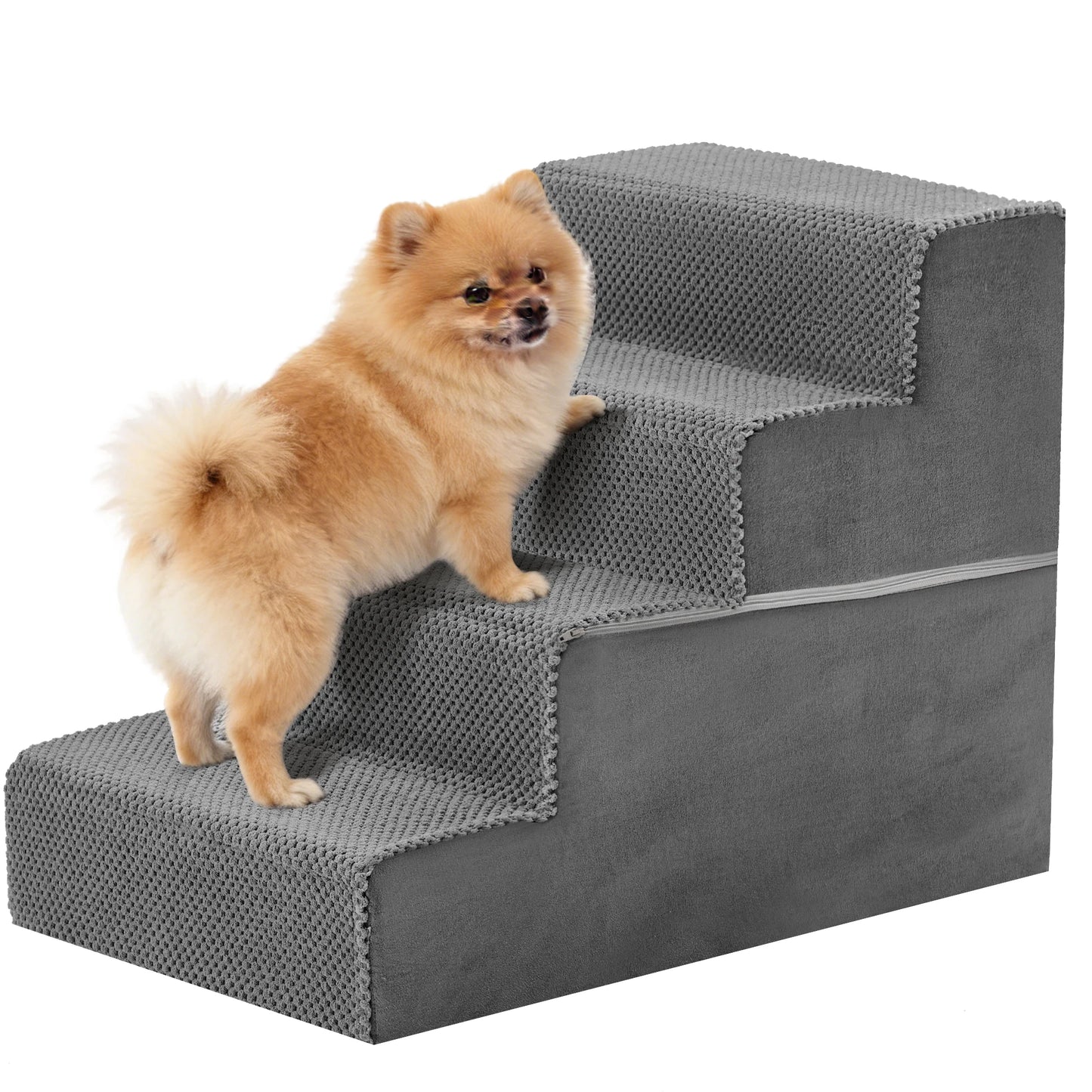 JHK 3-5 Step Right Angled Foam Dog Stairs For Home