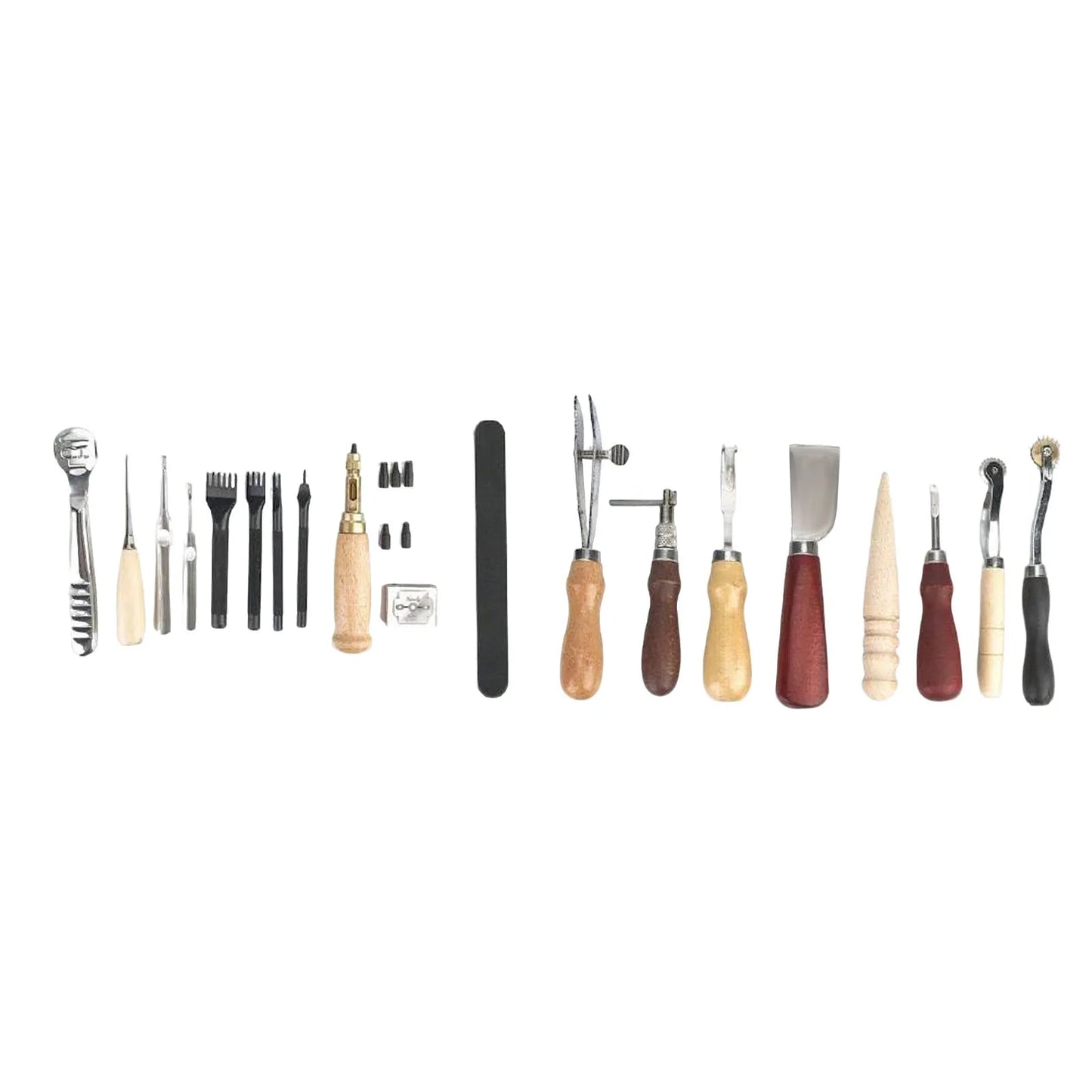 Bymaocar Leather Tools Kit 19 Pcs With Stainless Steel Blades