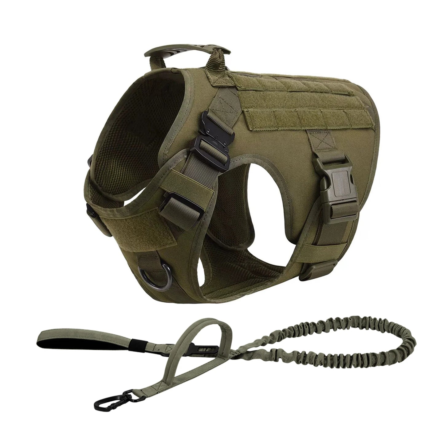 PETRAVEL CN Tactical Dog Harness Vest With Molle Pouches For Training Walking