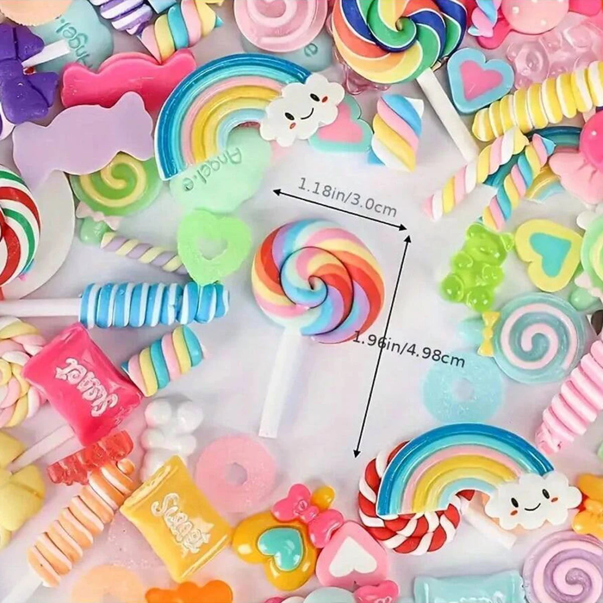 Slime Pendants Set Resin Flat Back Candy DIY Craft Decorations