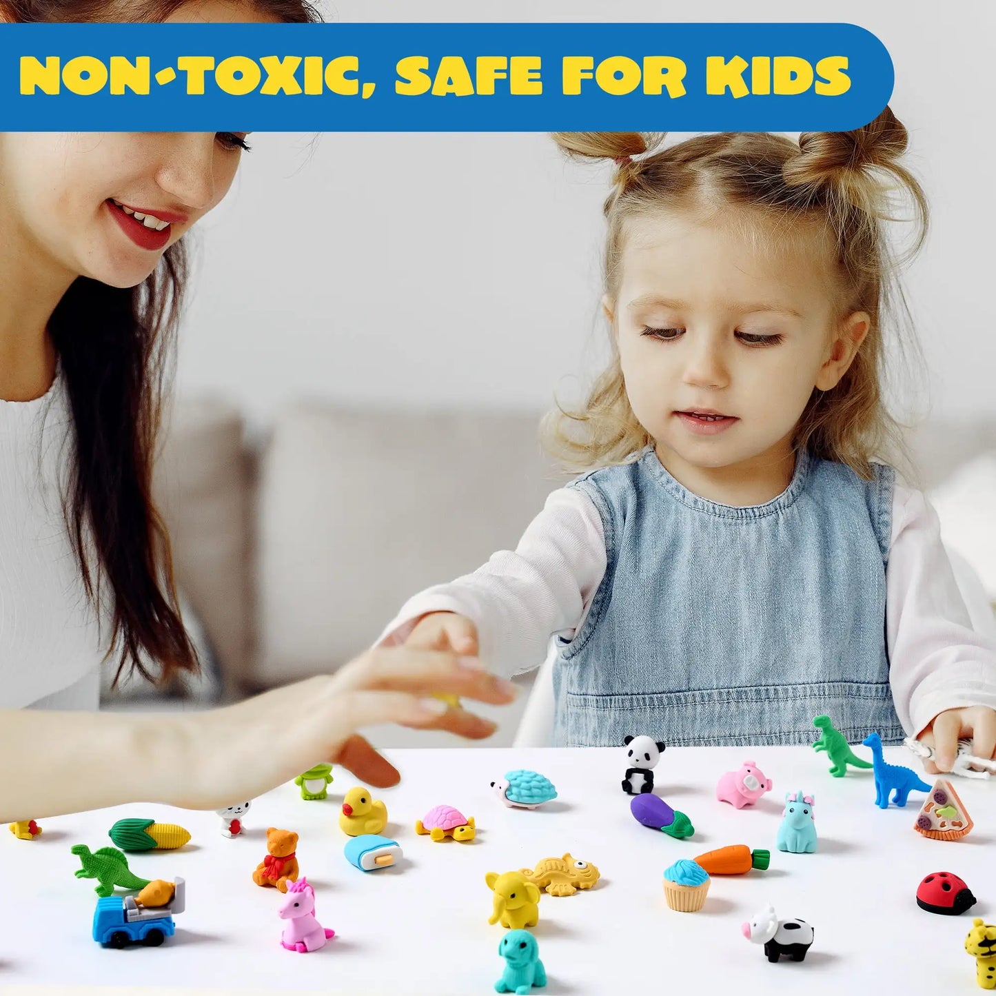 Joyfy 3D Animal Erasers Set For School Party Favors