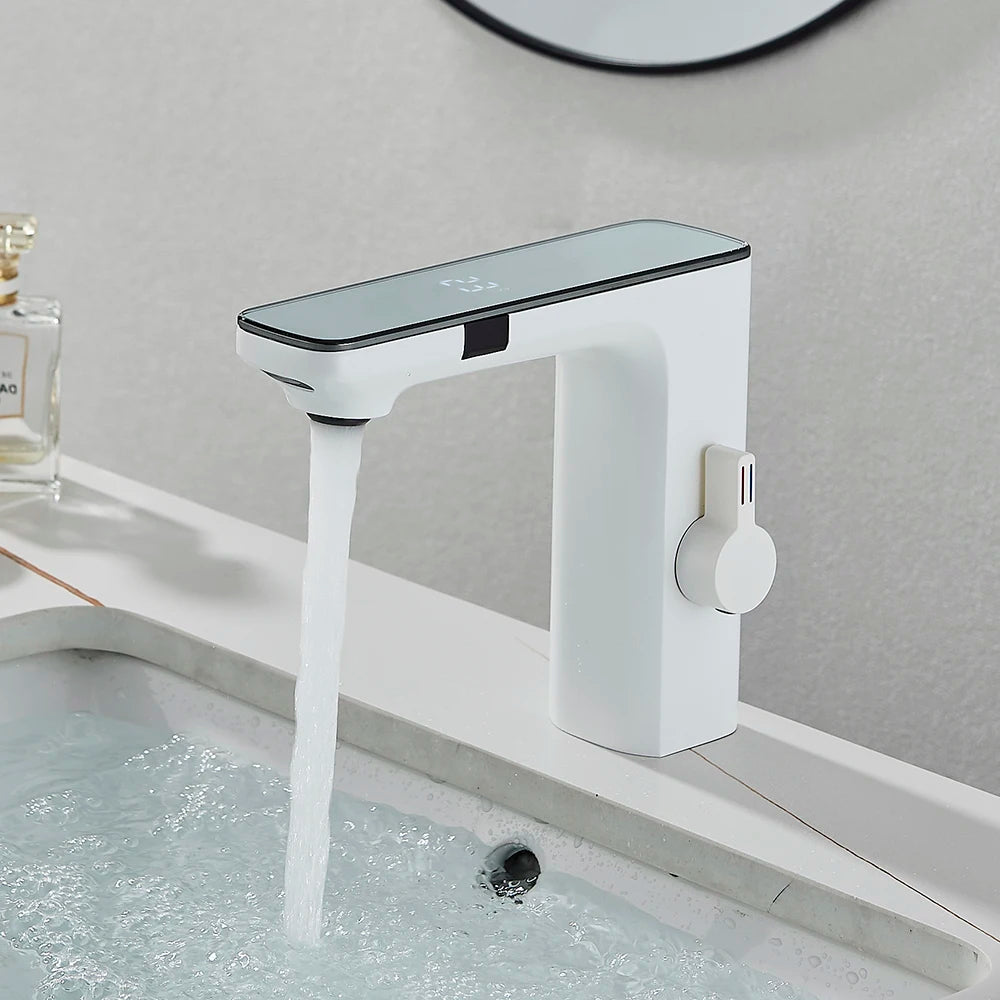 Uythner Smart Sensor Basin Faucet Digital Display Touchless